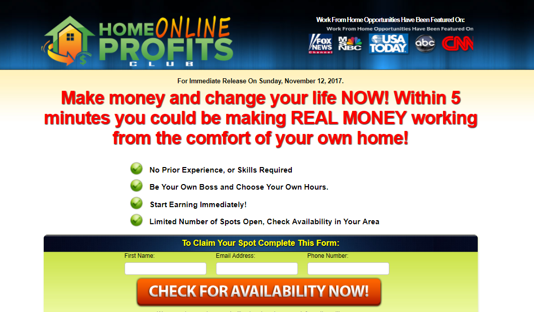Home Online Profits Club