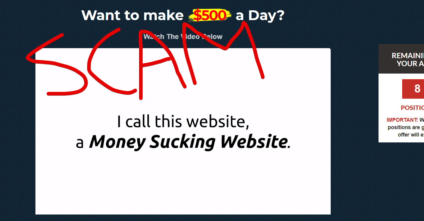 Money Sucking Websites