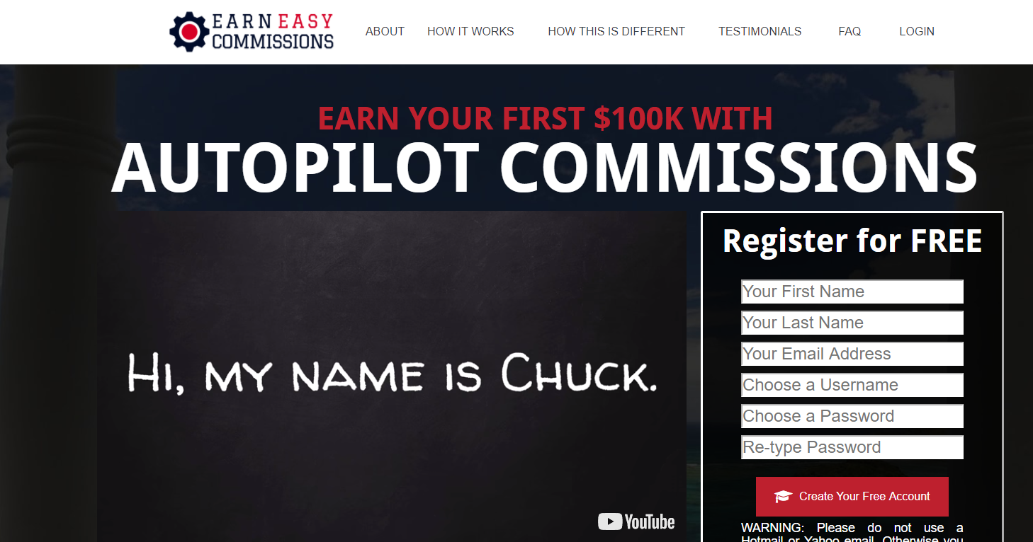 Earn Easy Commissions Scam