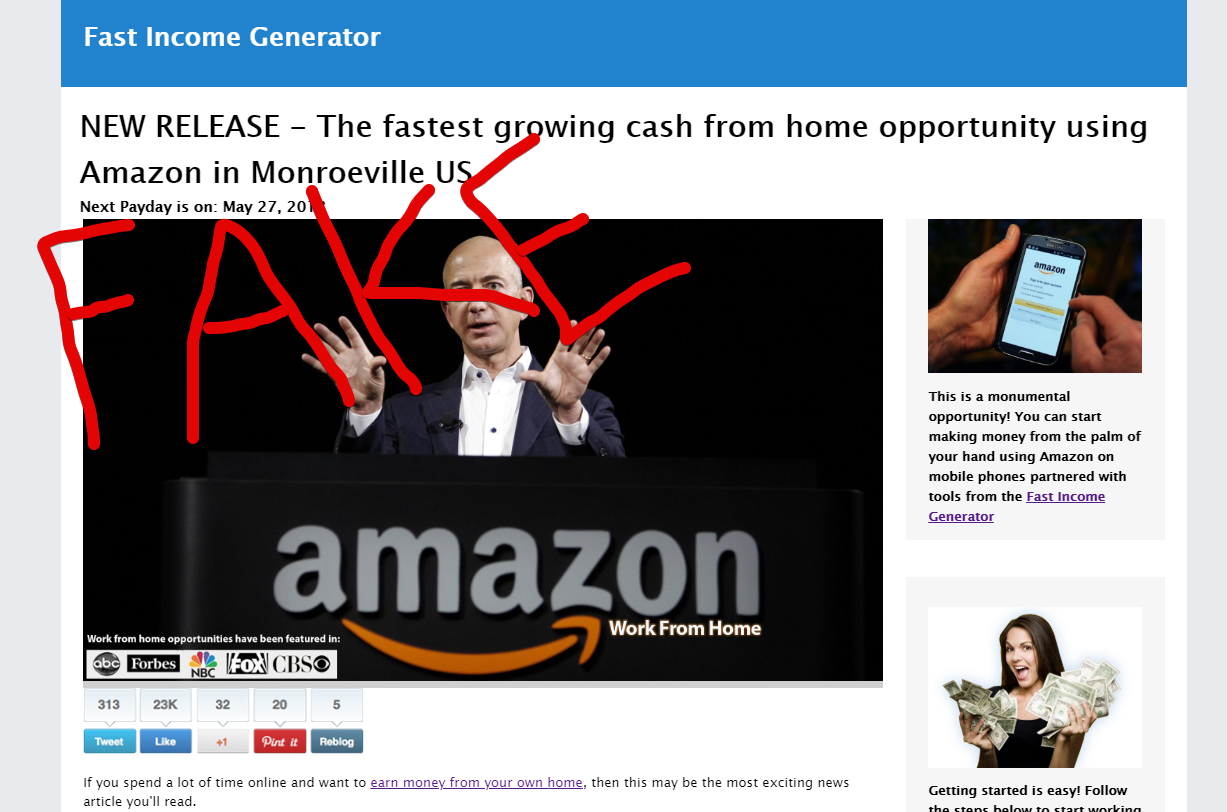 Fast Income Generator Scam