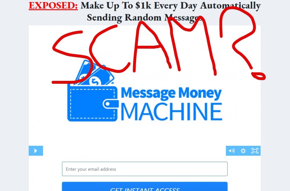 Money Message Machine Scam