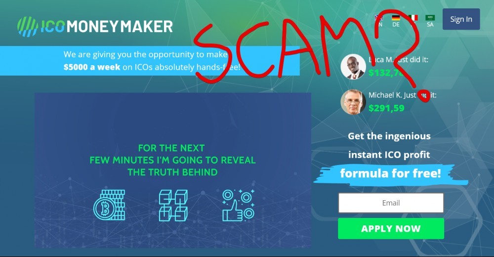 ICO Money Maker Scam